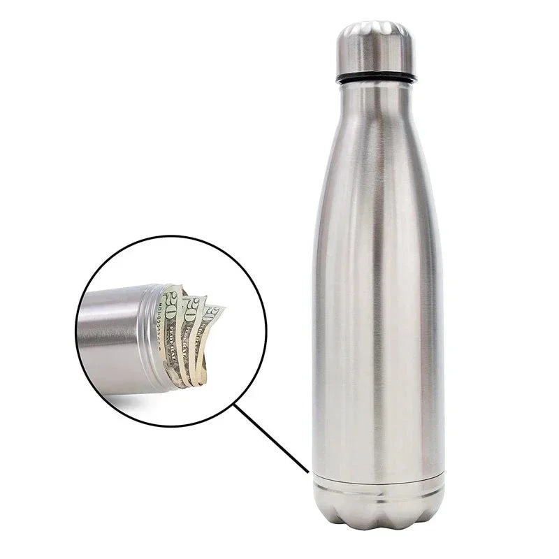 750ml (25.4 fl oz) Diversion Water Bottle Hidden Stash Safe Secret Pill Organizer Money Compartment with Key Ring
