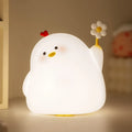 Cute Duck LED Night Light USB Rechargeable Silicone Touch Lamp for Kids Bedside Adjustable Brightness Birthday Gift