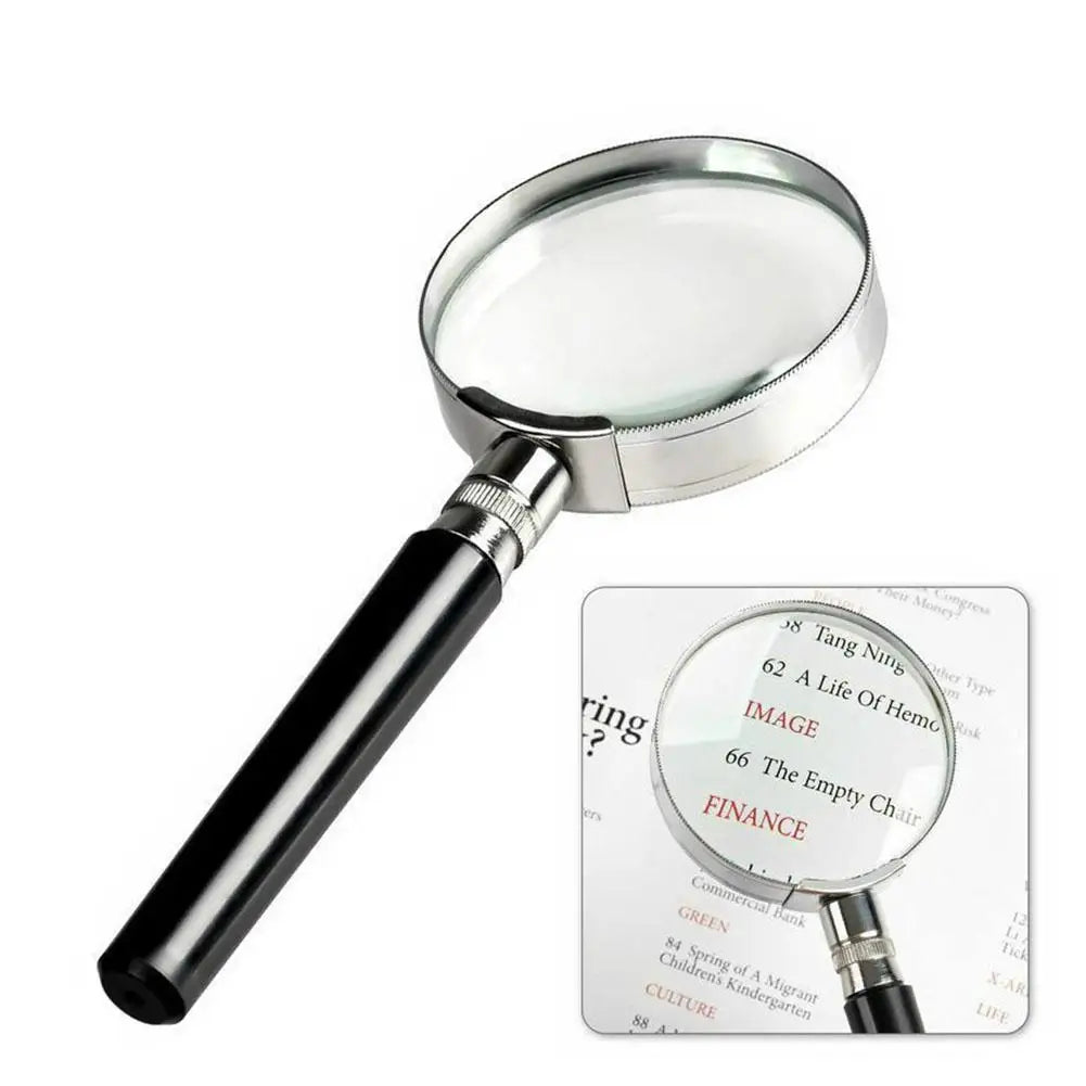 10X Handheld Magnifying Glass 50mm (1.97 in) Loupe for Jewelry, Coins & Stamps - Portable Optical Glass