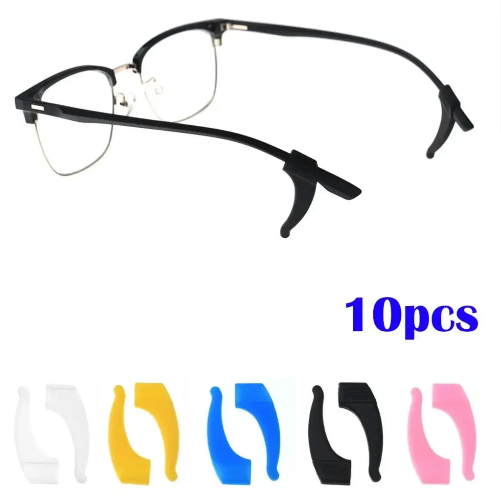 100-Pack Silicone Anti-Slip Eyeglass Ear Hooks Temple Tips – 33 x 10 mm (1.3 x 0.39 in)