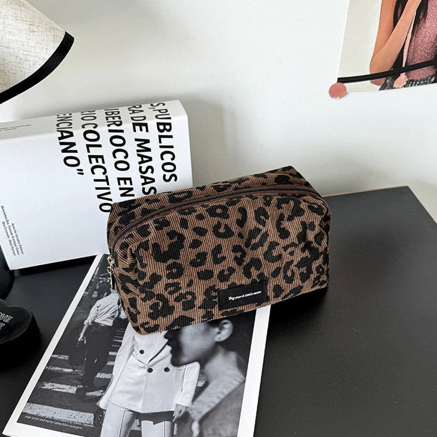 Leopard print makeup bag, view 2