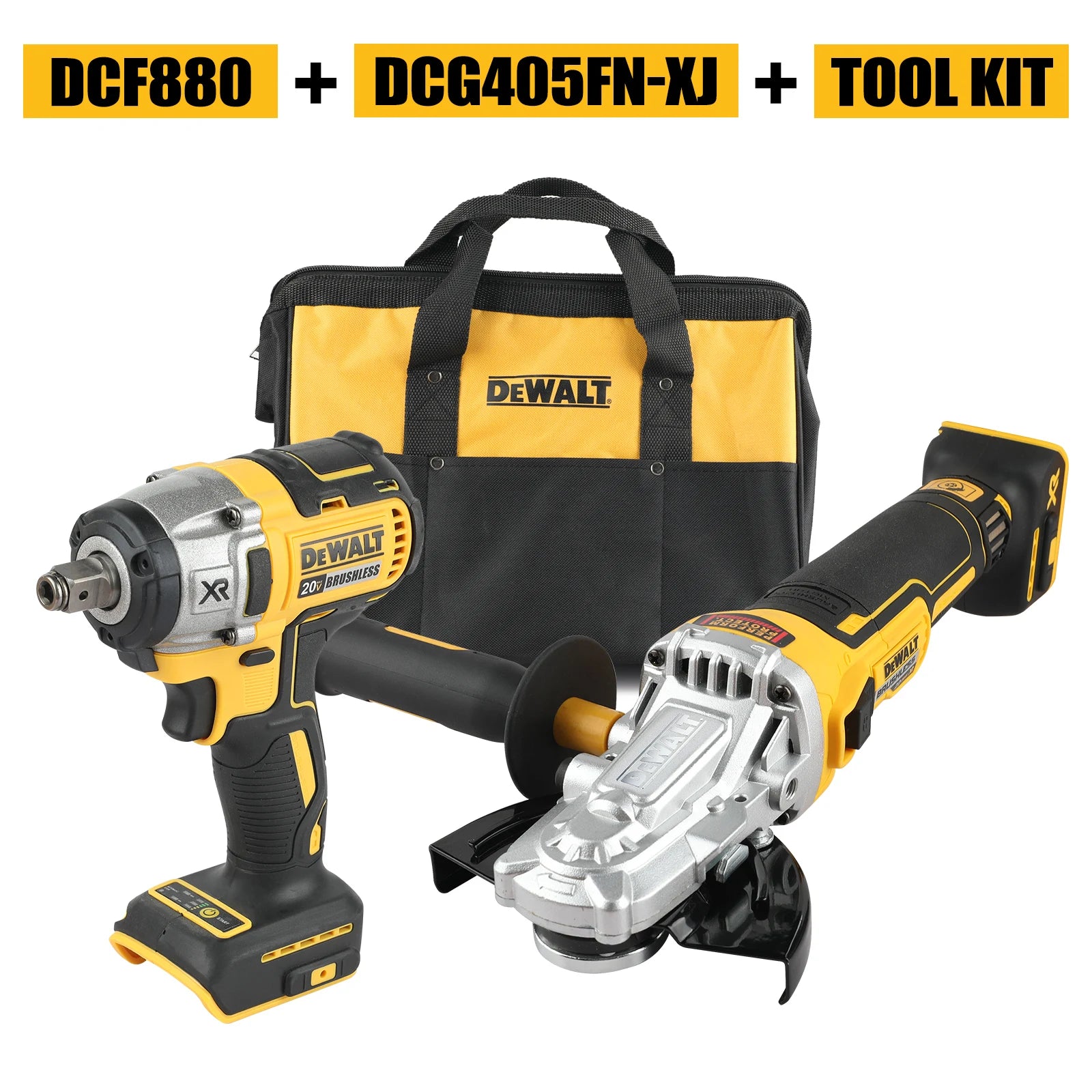 Brushless Cordless Drill Combo Kit with Lithium Battery — Household Tool Set