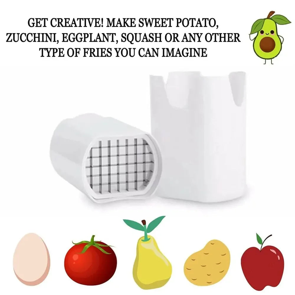 French Fry Cutter Potato Slicer Veggie Dicer with Stainless Steel Blade
