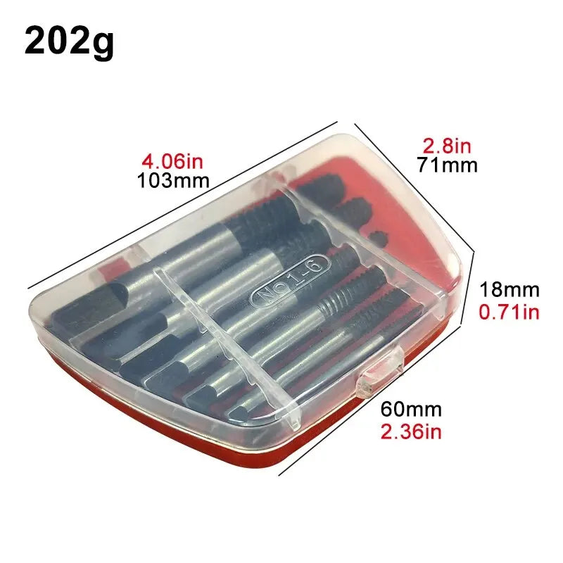11-Piece Broken Screw Extractor Set – 5pc & 6pc Fine-Tooth Faucet Bolt Removal Kit, 52–88mm (2.05–3.46 in) High Carbon Steel