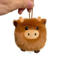Kawaii Scottish Highland Cow Plush Keychain, Mini Stuffed Animal Car Ornament, Super Soft Plush Pendant, Christmas Gift