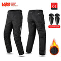 Winter Waterproof Motorcycle Overpants Quick-Release Touring Pants with CE Knee Pads, Insulated Windproof Motorbike Trousers for Men