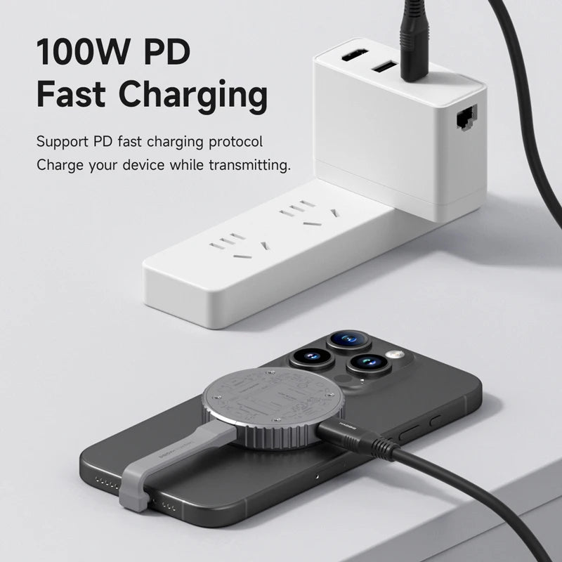 Magnetic M.2 2230 NVMe SSD Enclosure - MagSafe Magnetic USB-C 3.2 Gen2 NVMe PCIe External SSD Case for MagSafe iPhone, MacBook & iPad