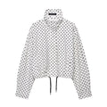 Polka Dot Short Coat for Women - Long Sleeve Casual Office Jacket, Elegant High Street Outerwear