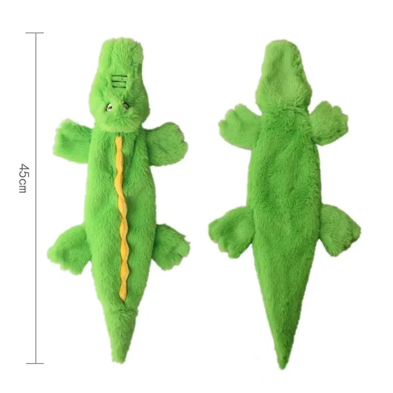 No-Stuffing Squeaky Dog Toy - Durable Simulated Animal Plush with Crinkle and Chew-Resistant Design