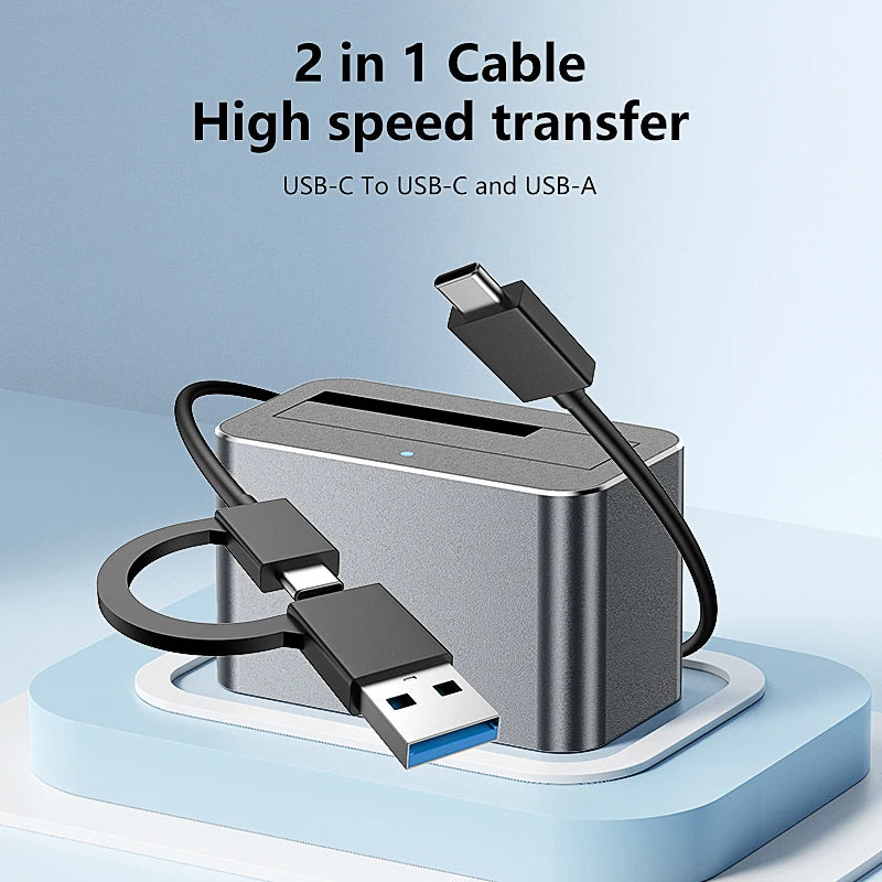 2.5/3.5-Inch SAS/SATA HDD Enclosure to USB 3.0 Docking Station, Aluminum HDD Caddy — Supports up to 18TB