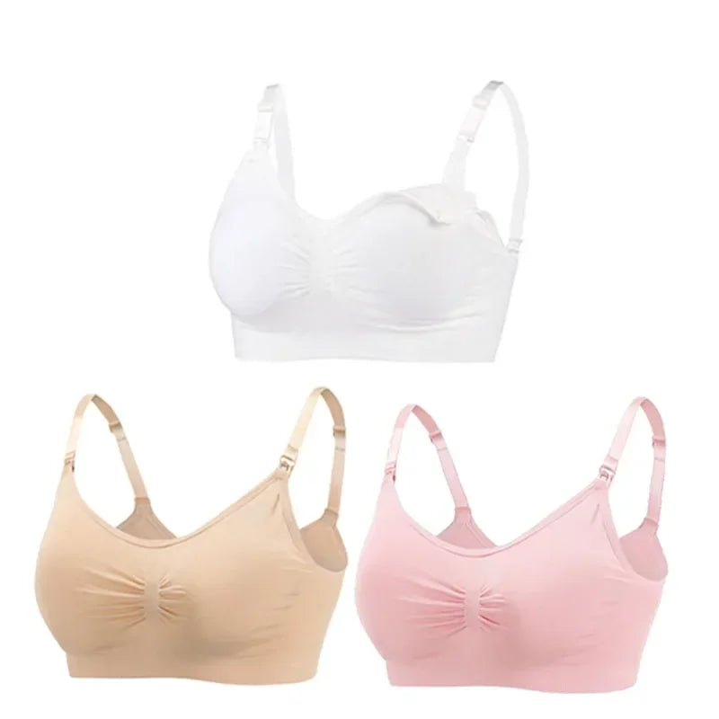 3-Pack Maternity Nursing Bras – Soft Wire-Free Breastfeeding Bra for Pregnancy & Nursing