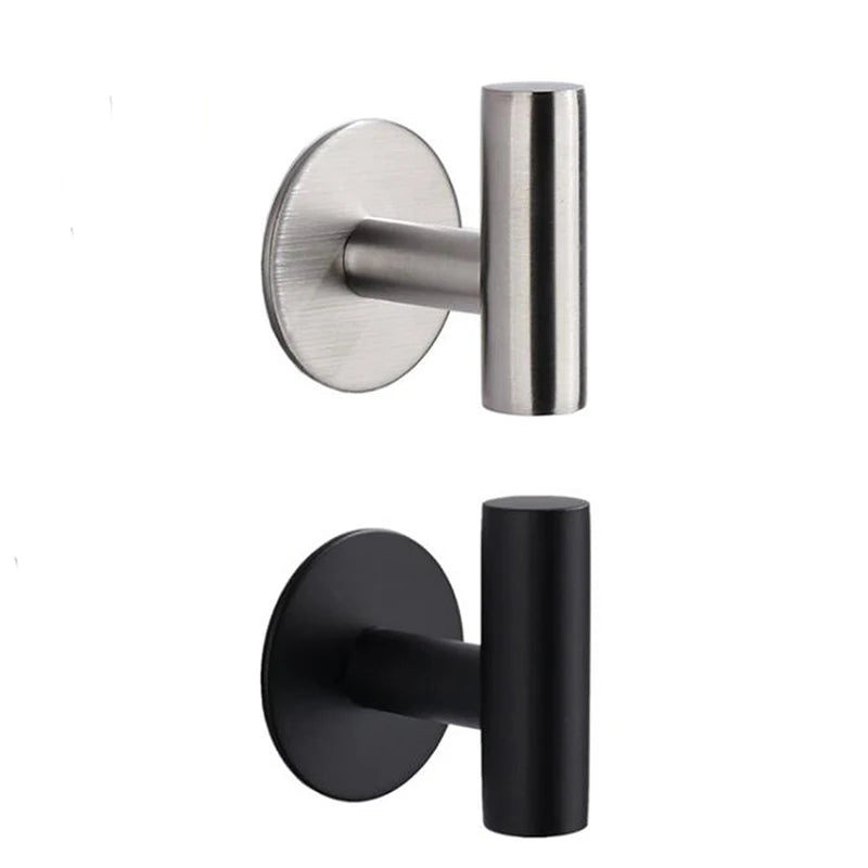 Stainless Steel Bathroom Hardware Set - Towel Rack, Toilet Paper Holder & Hook (Polished Silver)