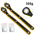 Universal Car Jack Crank Handle Set — 2-Piece Labor-Saving Ratchet Wrench & Cross Handle Accessories