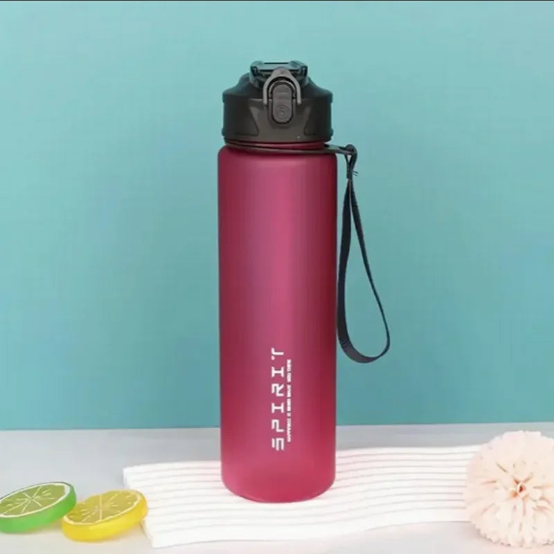 750–800ml Time-Tracking Sports Water Bottle with Straw, Leak-Proof Locking Flip Lid & Carry Strap (25–27 fl oz)