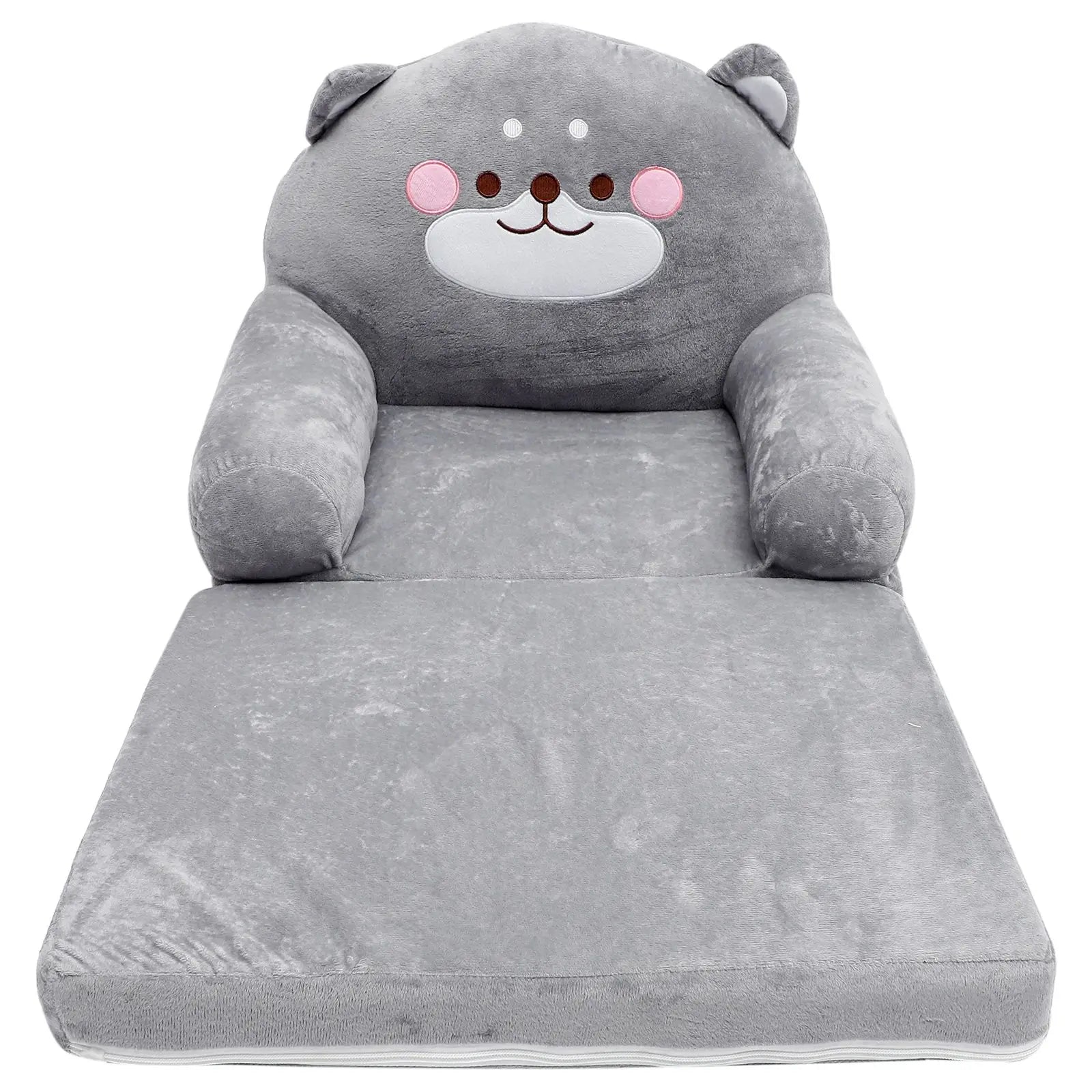 Elephant Plush Folding Baby Sofa Chair for Toddlers - Kids Nursery & Playroom Seat