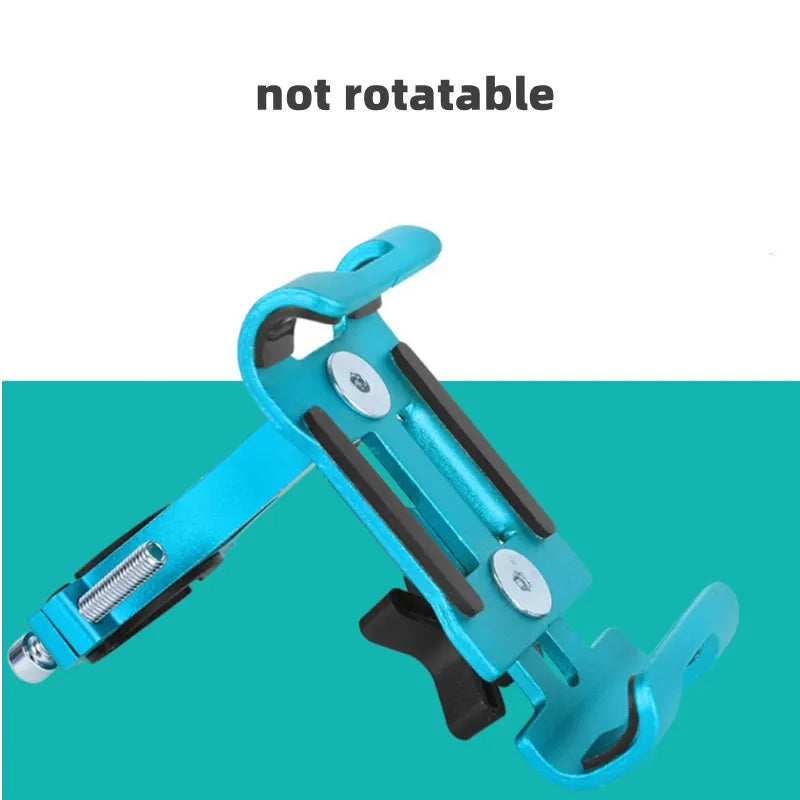 Aluminum Alloy 360° Rotating Anti-Slip Bike & Motorcycle Phone Holder – GPS Clip for iPhone, Xiaomi (Fits 3.5–6.5 in / 8.9–16.5 cm)