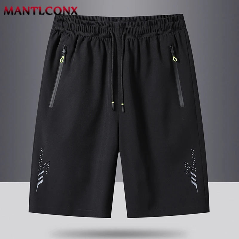 Men's Quick-Dry Summer Running Shorts with Zipper Pockets - Gym & Jogging Sport Shorts (Black, Dark Gray, Dark Blue)