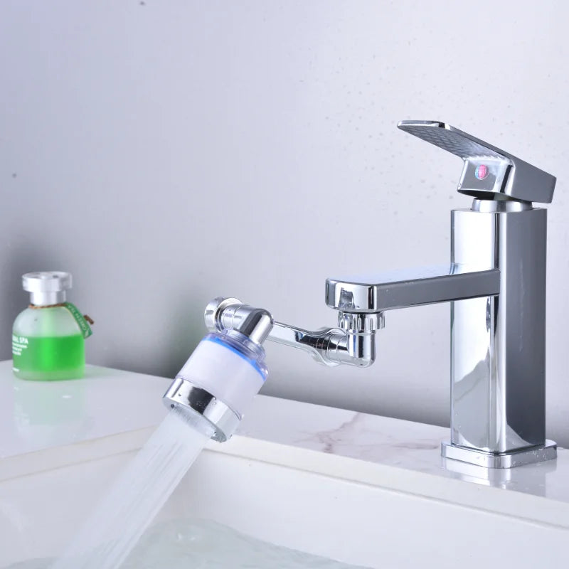 Universal Faucet Aerator with Filter — 1080° Rotating Swivel Tap Extender, Water-Saving Splash-Proof Bubbler
