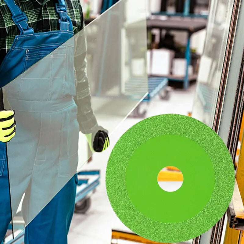 100mm (3.94 in) Ultra-Thin Diamond Cutting Blade - Green Brazing 2-Pack for Ceramic, Glass, Tile & Jade