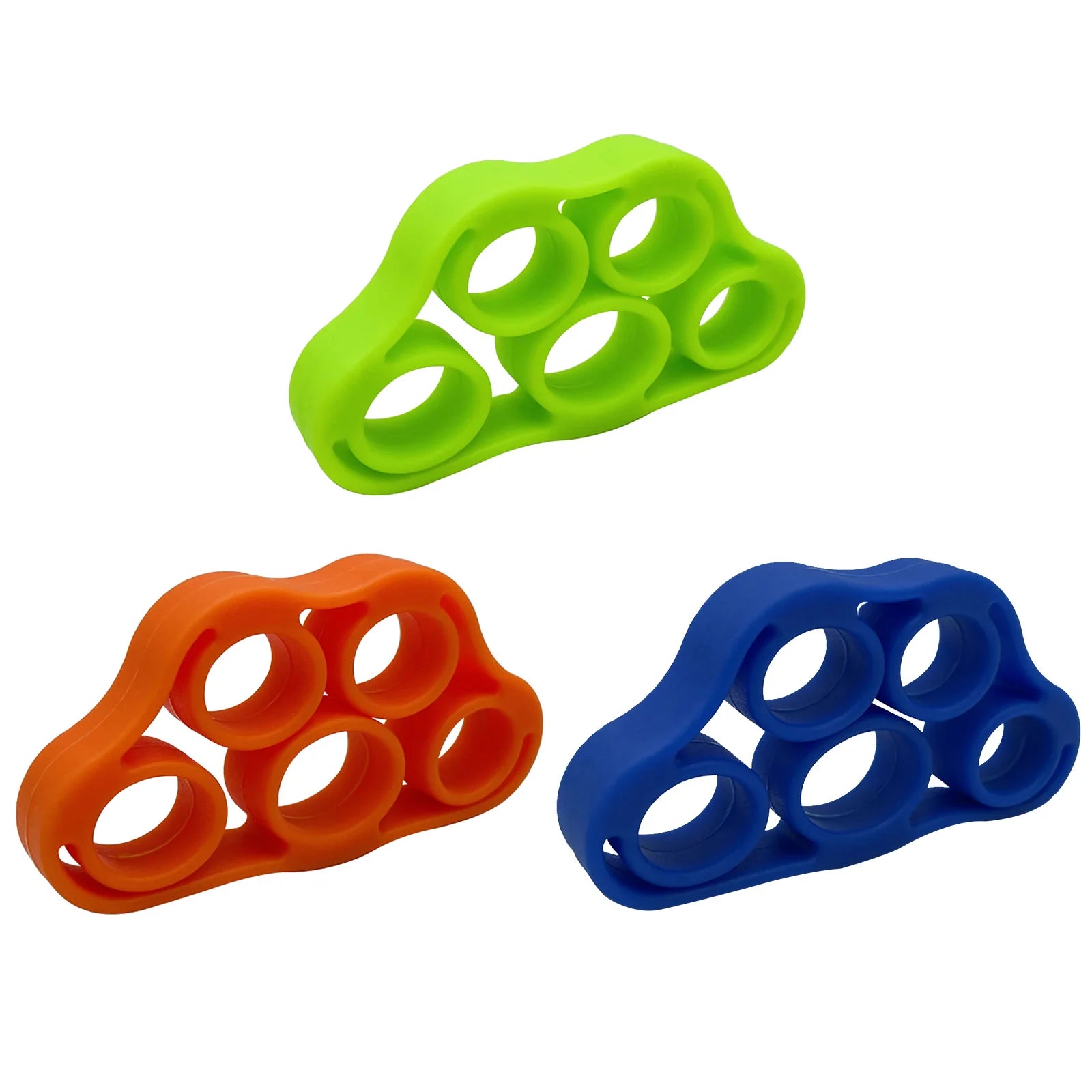 5-Finger Silicone Finger Strengthener Ring – Hand Grip & Finger Exerciser for Rehab, Guitar Practice, Stress Relief