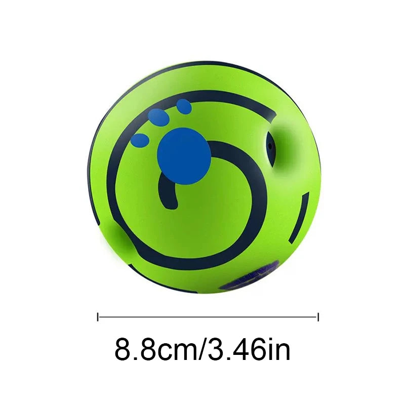 Interactive Giggle Glow Dog Ball — No-Battery Play Toy for Small & Large Dogs