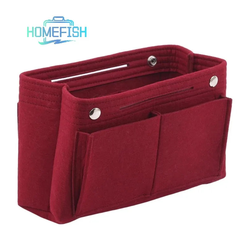 Multifunction Felt Insert Makeup Bag - Travel Cosmetic Organizer & Inner Purse for Women