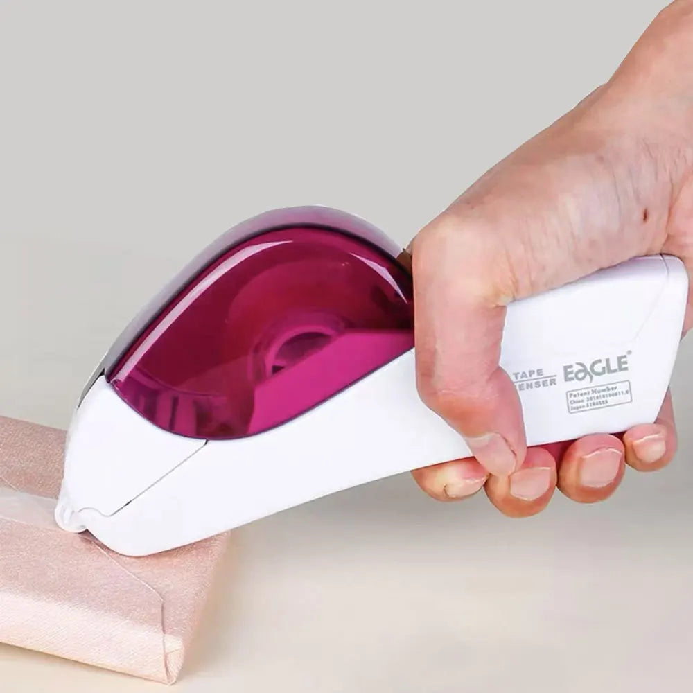 Automatic Single-Hand Tape Dispenser with 3/4 in (19 mm) Tape Roll for Gift Box Packaging