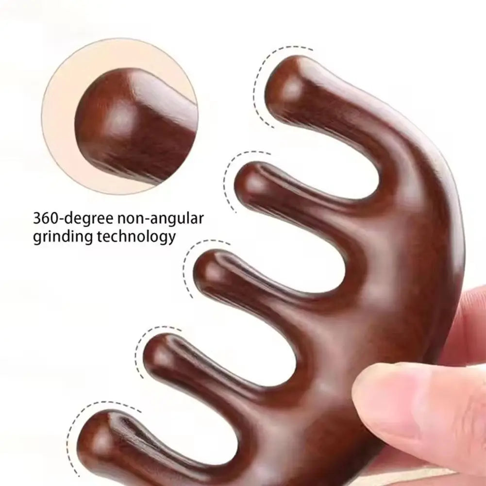 Gua Sha Massage Comb - Wide-Tooth Scalp, Face & Body Massager