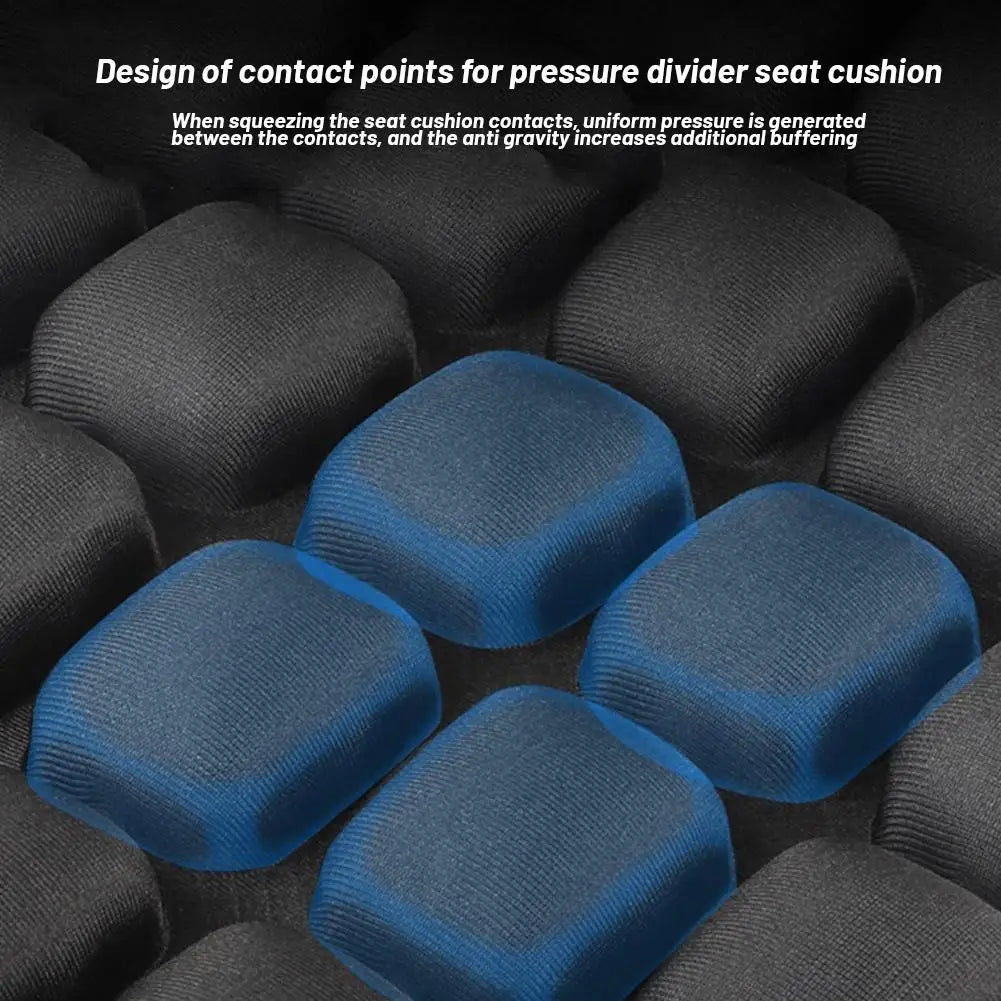 Motorcycle Seat Cushion - Black Foam Breathable Ergonomic Seat Cover for Motorcycles & Electric Bikes