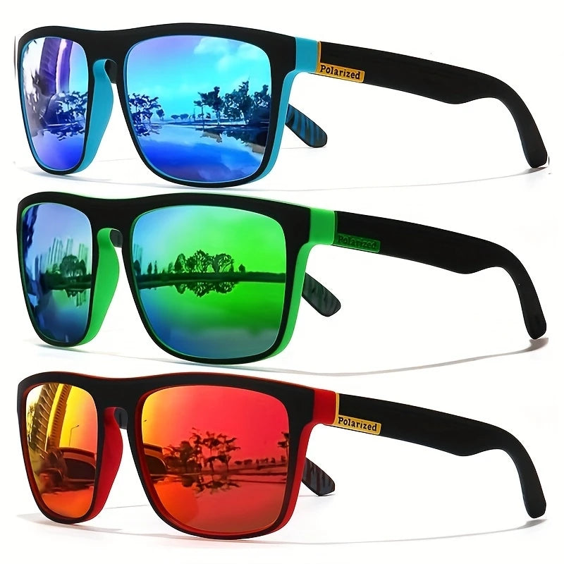 Vintage Square Polarized Sunglasses - Driving & Fishing UV400 Mirror Lenses