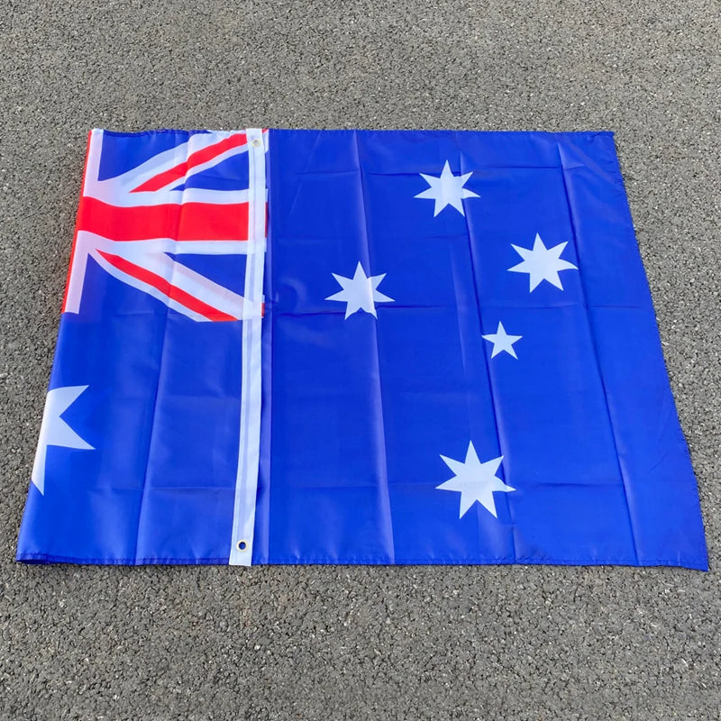 Australia Flag 90 x 150 cm (35.4 x 59.1 in / 3 x 5 ft) Polyester Printed Hanging Banner - National Flag Decoration