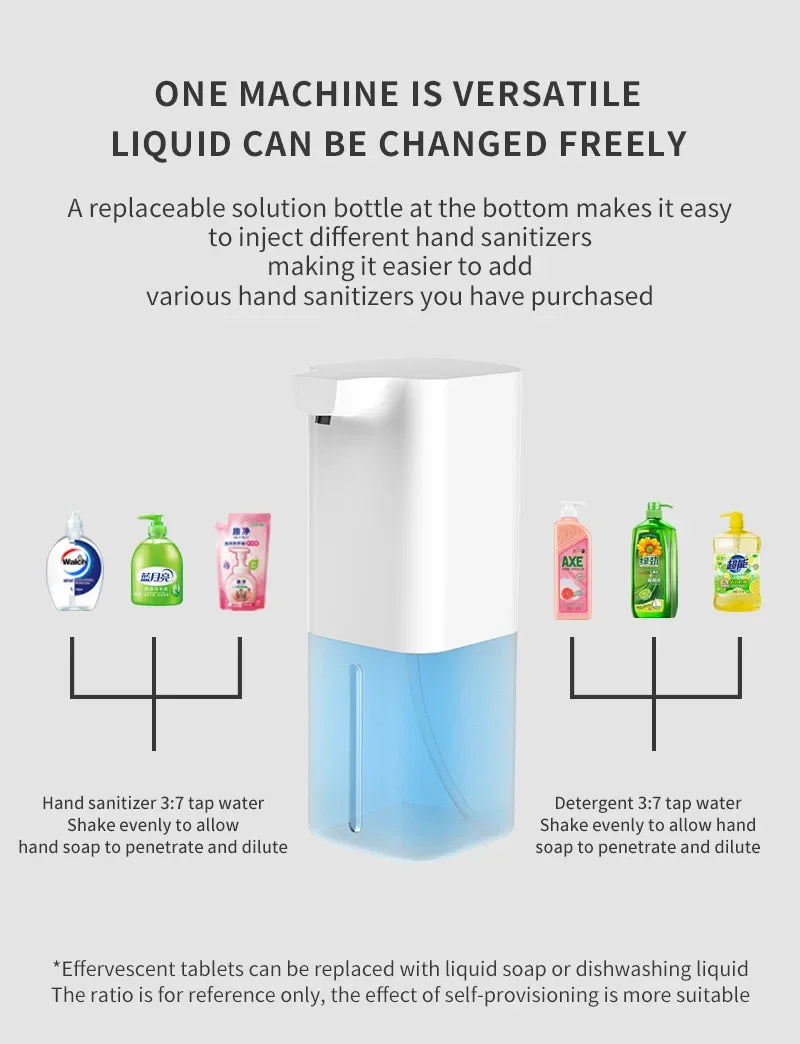 Automatic Infrared Foam Soap Dispenser 350ml (11.8 fl oz) - USB Rechargeable Touchless Hand Soap Pump for Kitchen & Bathroom