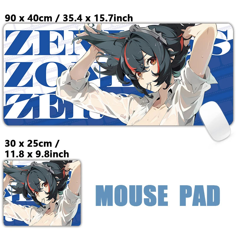 XXL Anime Gaming Mouse Pad – Hoshimi Miyabi & Evelyn Ellen Desk Mat, Large Keyboard Mousepad with Non-Slip Silicone Base