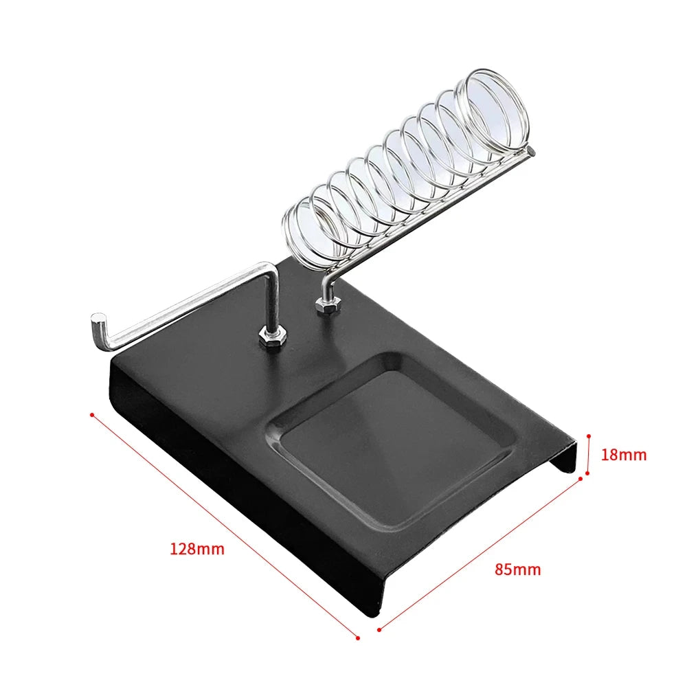 Portable Metal Soldering Iron Stand with Cleaning Sponge – Stable Holder & Tin Rest for Electronics Repair
