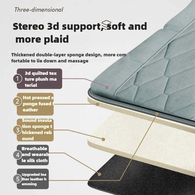 Full-Body Heated Massage Mattress with Hand Remote - Neck, Shoulder, Waist & Back Kneading, Airbag Vibration Therapy, Foldable Portable Massage Cushion