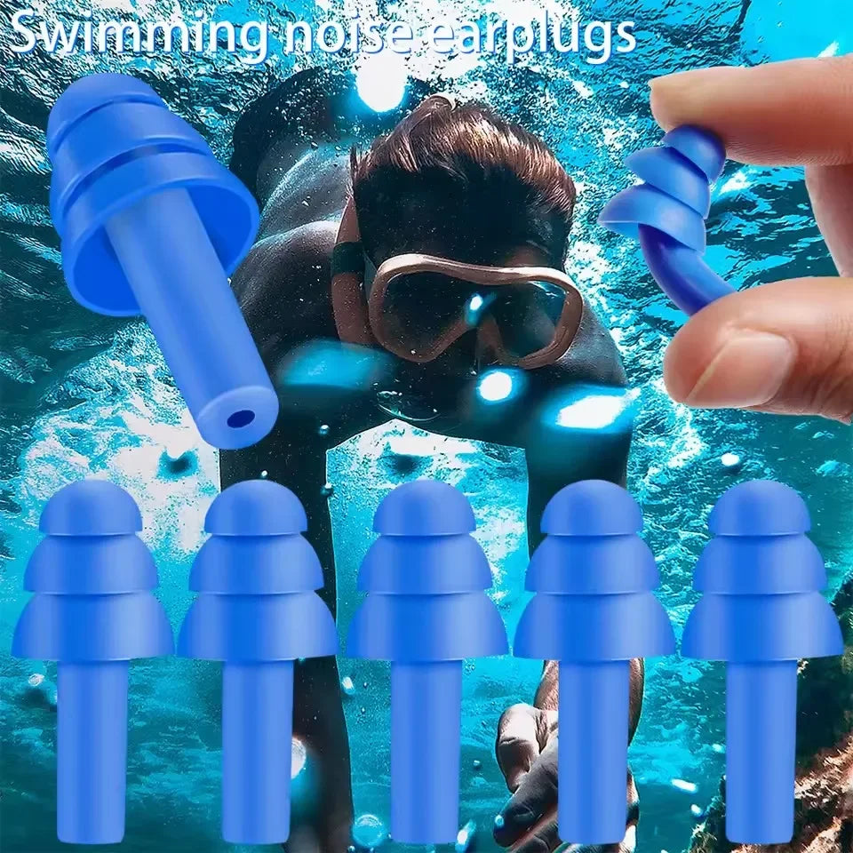 Reusable Silicone Ear Plugs - Noise Cancelling Sleeping & Waterproof Swimming Earplugs with Storage Box