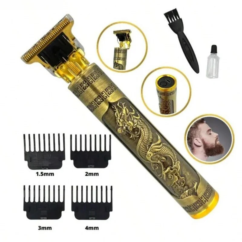 Men's Electric Beard Trimmer & Hair Clipper – Battery‑Powered Precision Shaver