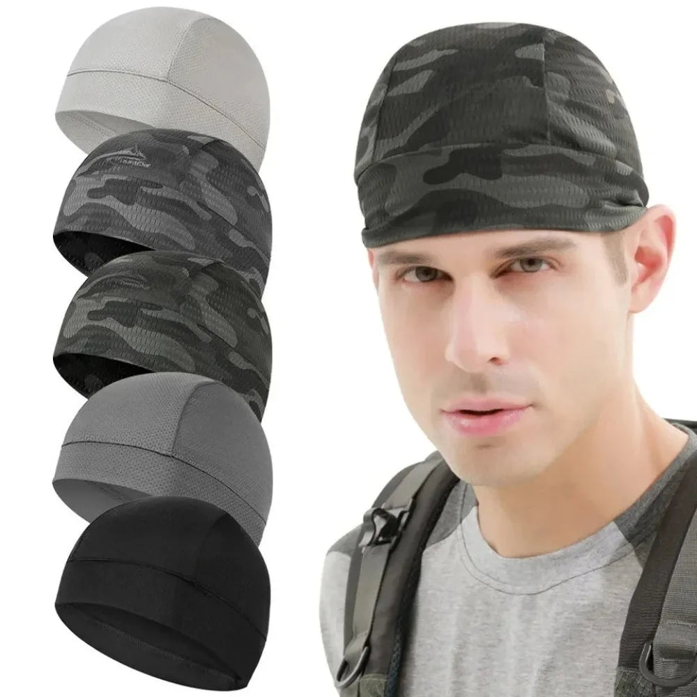 Quick-Dry Cycling Cap & Motorcycle Helmet Liner – Anti-Sweat Windproof Bike Riding Hat (Unisex)