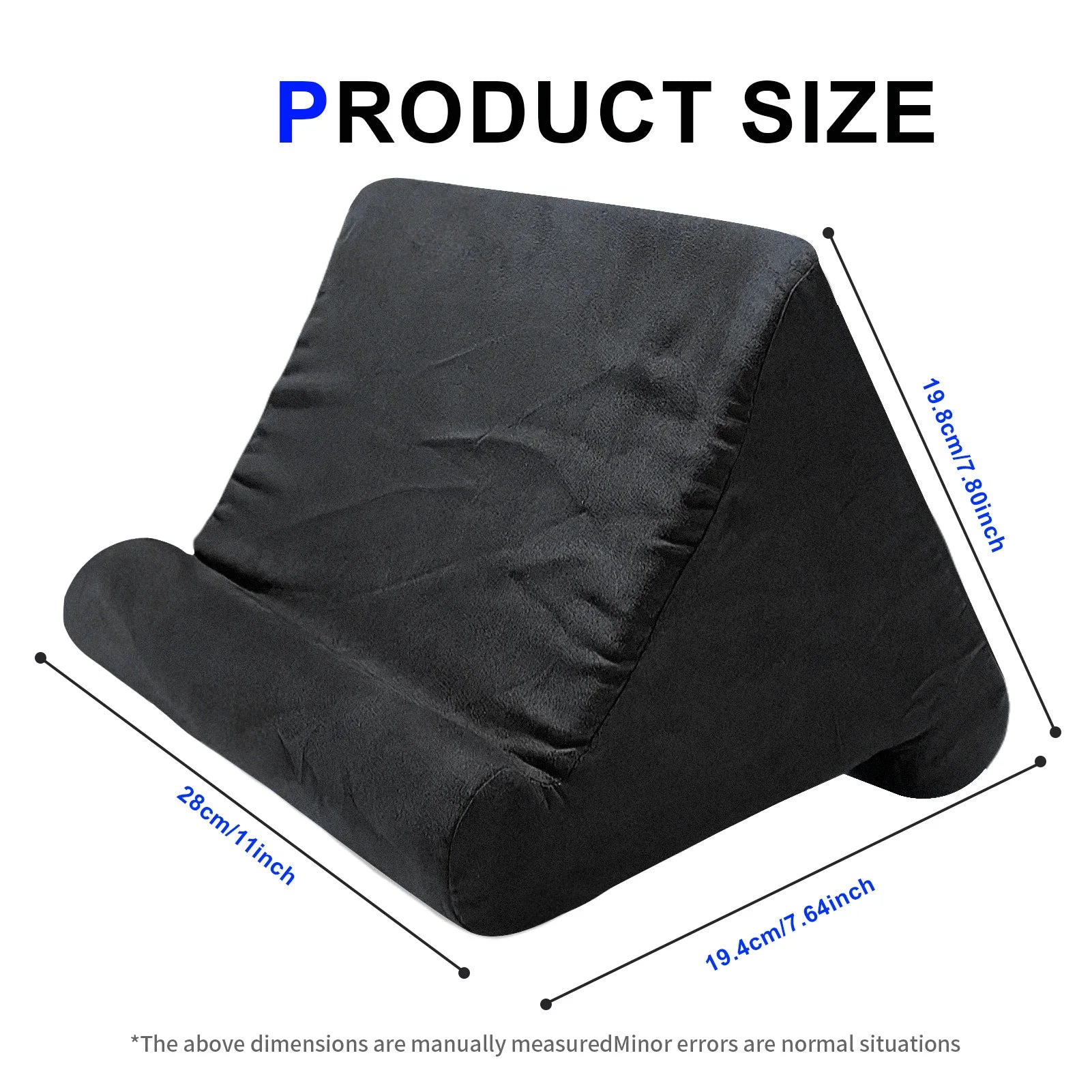 Multi-Angle Sponge Pillow Tablet Stand - Soft Cushion Holder for 7-12 Inch Tablets, Bed & Desk Reading Dock
