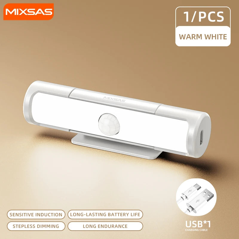 3-Color Motion Sensor LED Light USB-C Rechargeable, Wireless Portable Night Lamp for Car Trunk, Van and Home