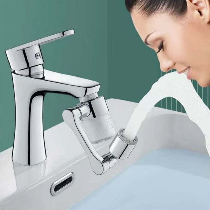1080° Rotating Faucet Extender with Filter Aerator for Kitchen and Bathroom Splash-Proof Spout