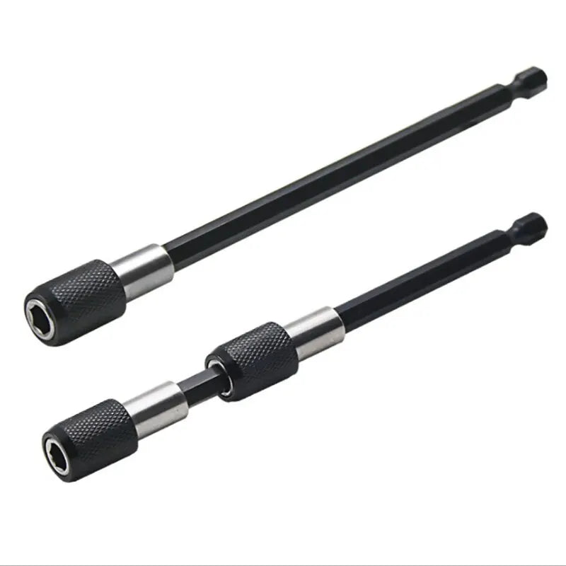 3-Piece Hex Quick-Release Self-Locking 1/4 in (6.35 mm) Extension Bit Holder Set — 60/100/150 mm for Drills & Screwdrivers