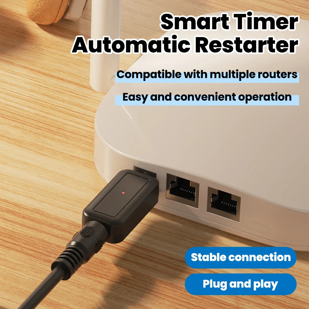 WiFi Auto Reboot DC Router Controller 24H Timer Power-Off Restart 5.5x2.1mm 5V-24V