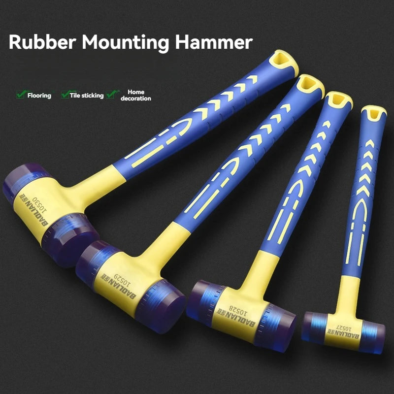 Double-Head Rubber Installation Hammer 25–45mm (1.0–1.8 in) – Replaceable Heads, Insulated Non-Slip Rubber Handle