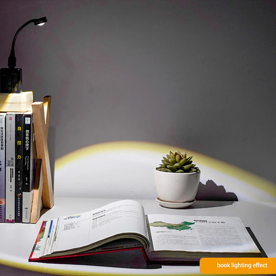 USB Sunset LED Lamp Rainbow Neon Night Light Projector, Bedroom & Photography Mood Light for Home Decor