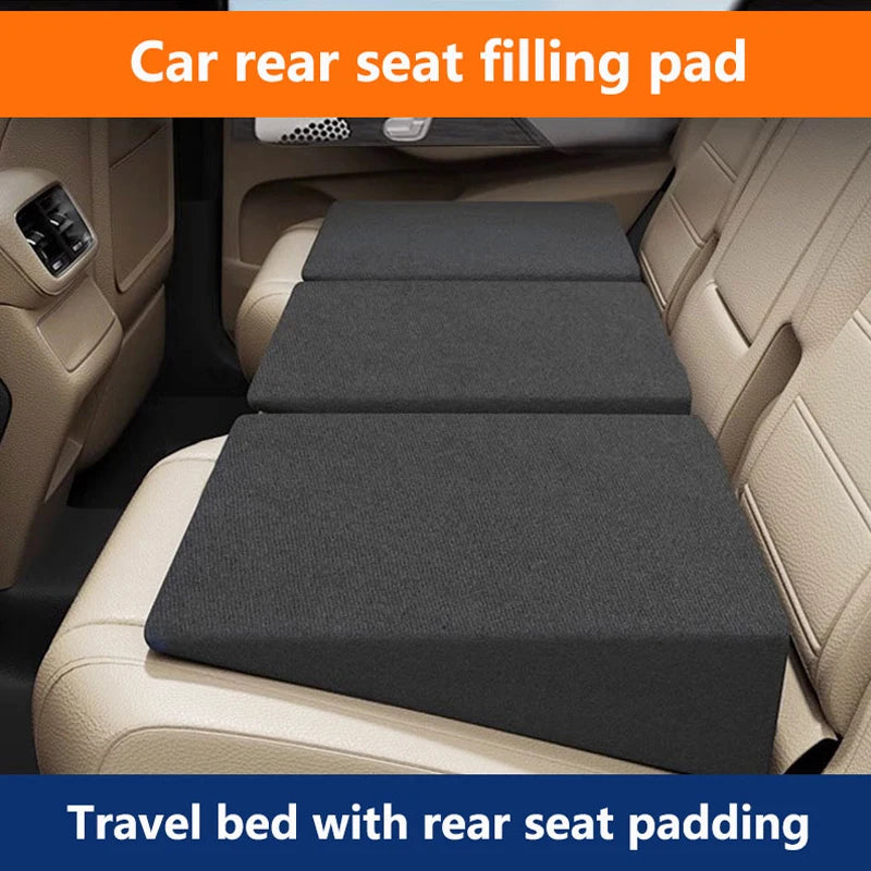 Memory Foam Car Seat Leveling Pad – Seat Leveler Cushion for Flat Rear Seat, Height Boost & Fatigue Relief (Black)
