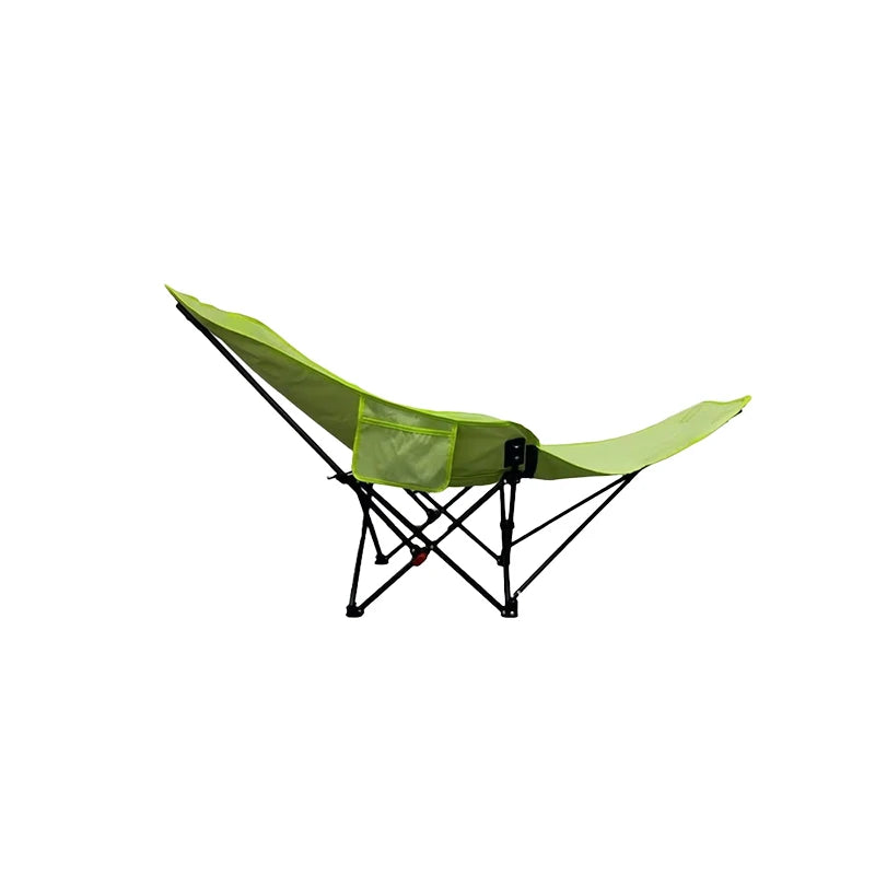 Foldable Recliner Chair with Curved Headrest, Padded Portable Camping & Relaxation Lounger