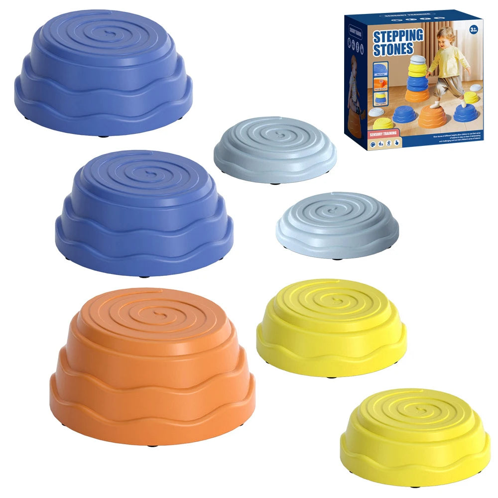 5-Pack Kids Balance Stepping Stones Playset – Montessori Sensory Steppers for Indoor & Outdoor Play