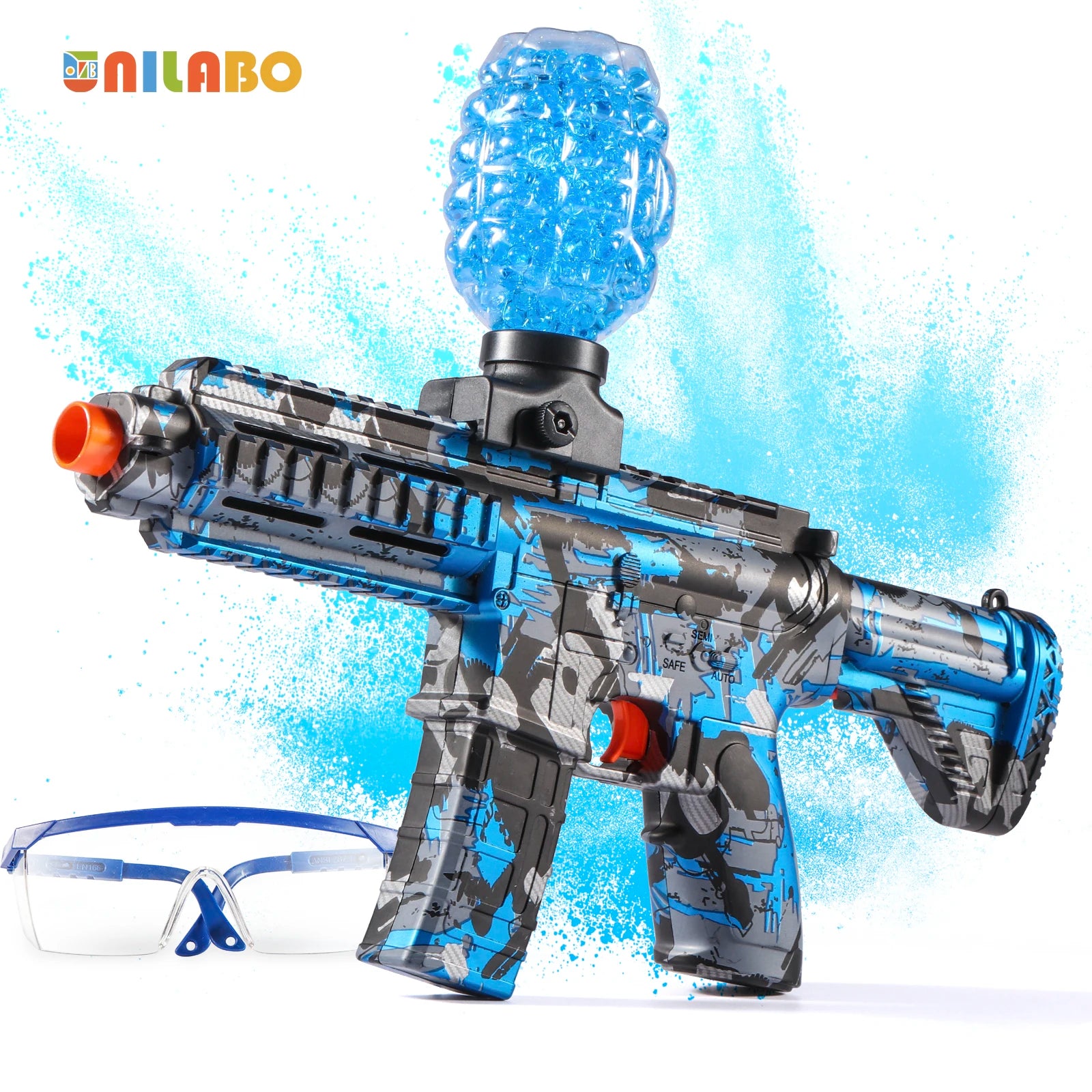 Rechargeable Electric Ball Blaster Toy Gun – High-Speed Metallic Finish, Outdoor Game Party Gift (Bullets Excluded) Ages 6+