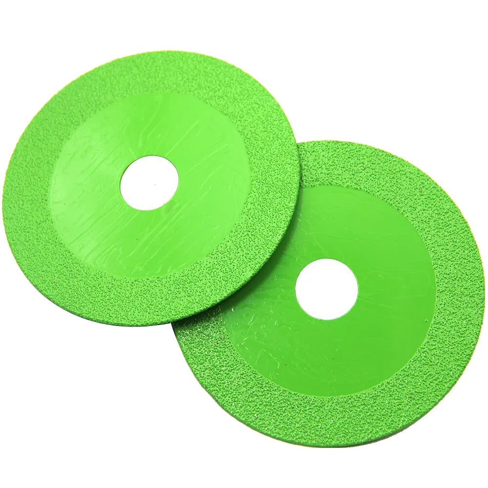 100mm (3.94 in) Ultra-Thin Diamond Cutting Blade - Green Brazing 2-Pack for Ceramic, Glass, Tile & Jade